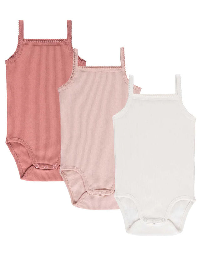 Ely's & Co. - 3 Pack Ribbed Strap Undershirt