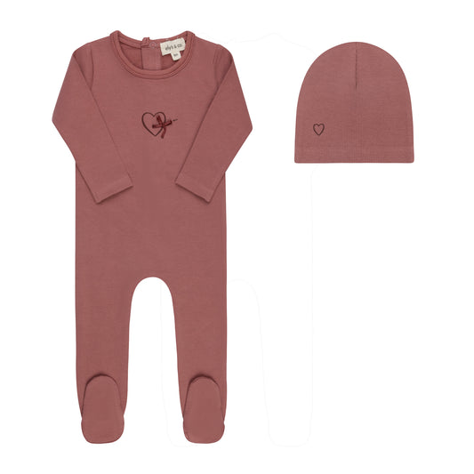 Elys Heart/ Star Collection Footie & Beanie