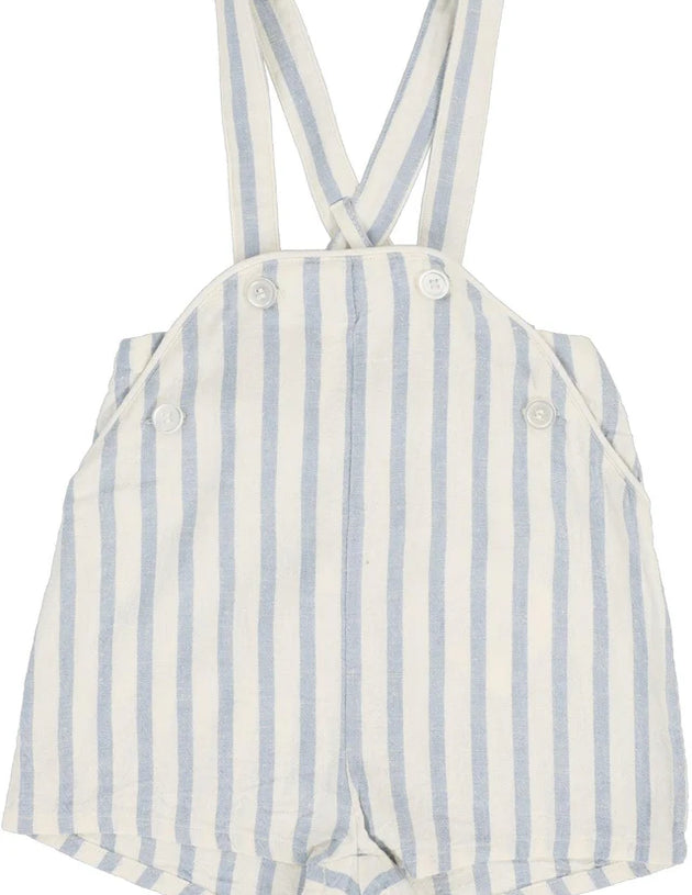 Lil Legs - Linen Stripe Suspender Romper