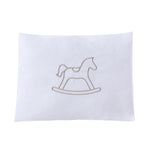 Petit Clair - White Pillow Cover With Embroidery