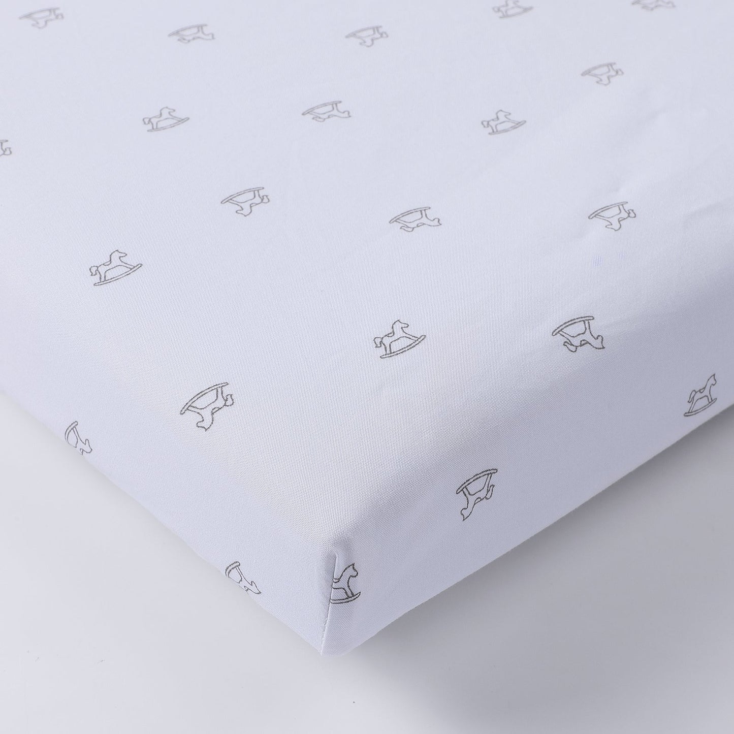 Petit Clair - White Crib Sheet With Print