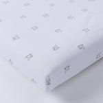 Petit Clair - White Crib Sheet With Print