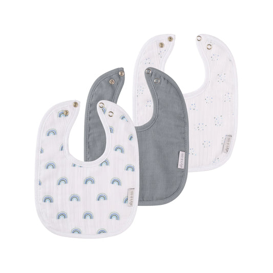 Ely's & Co 3 Pack Muslin Terry Bibs
