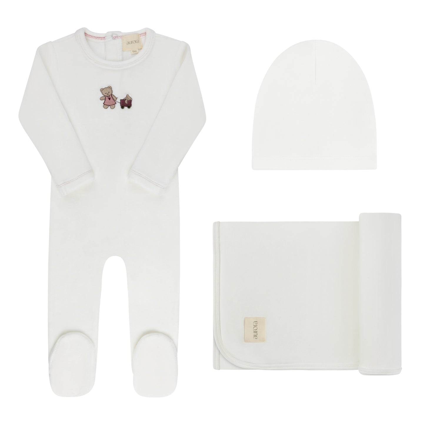 Aurora Embroidered Bear Collection Take Me Home Set