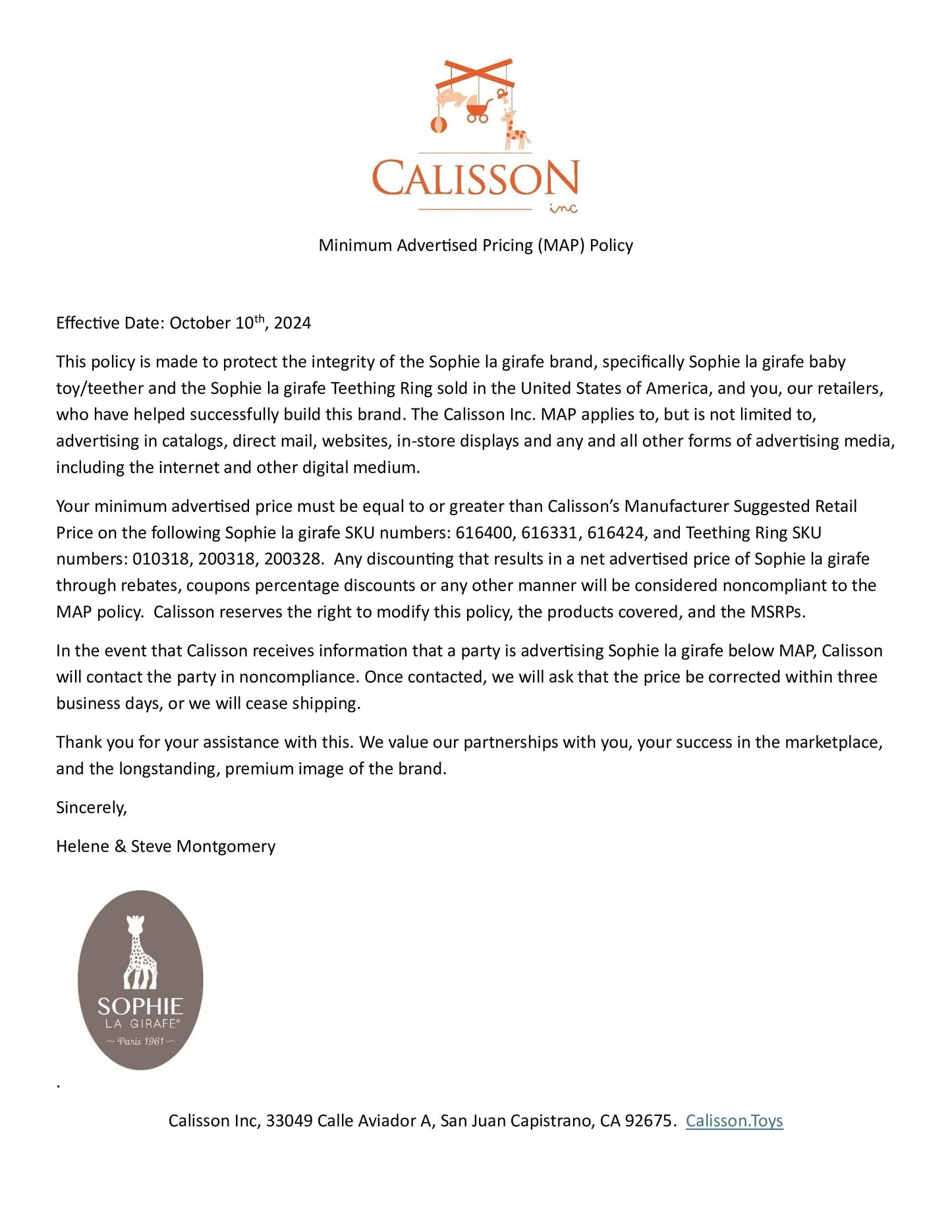 Sophie la Girafe by Calisson Toys. - Sophie la girafe Teething Ring (white box)