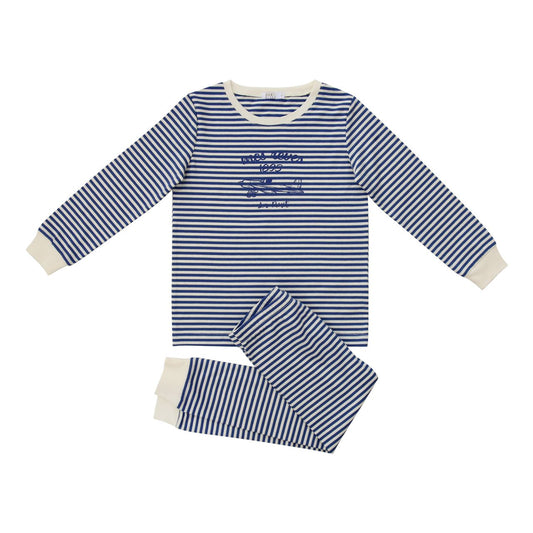 Coco Blanc Blue Striped PJ 12