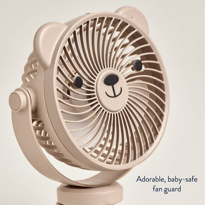 Itzy Ritzy Itzy Breeze 3-Speed Stroller Fan Theo the Bear Taupe
