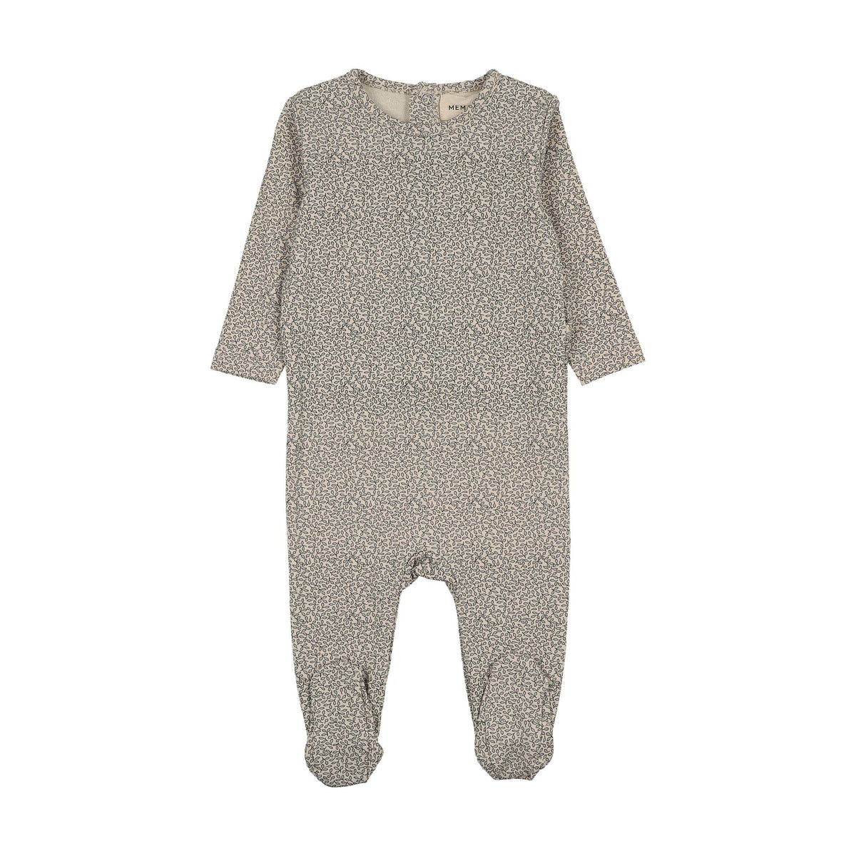 Mema Knits LEAF PRINTED FOOTIE