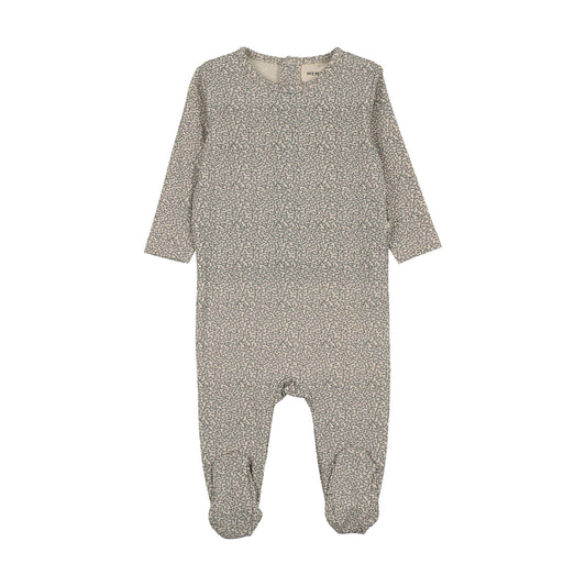 Mema Knits LEAF PRINTED FOOTIE
