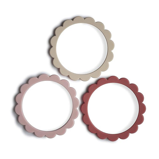Mushie Flower Teething Bracelet 3-Pack