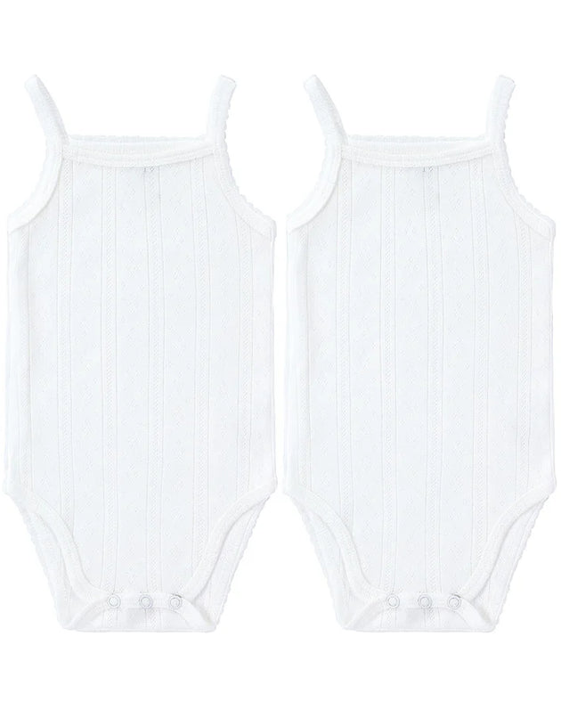 Petit Clair - Pointelle Baby Spaghetti Strap Bodysuit