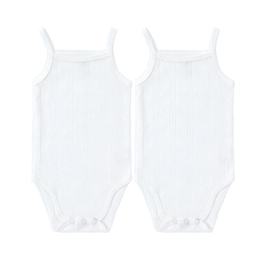 Petit Clair - Pointelle Baby Spaghetti Strap Bodysuit