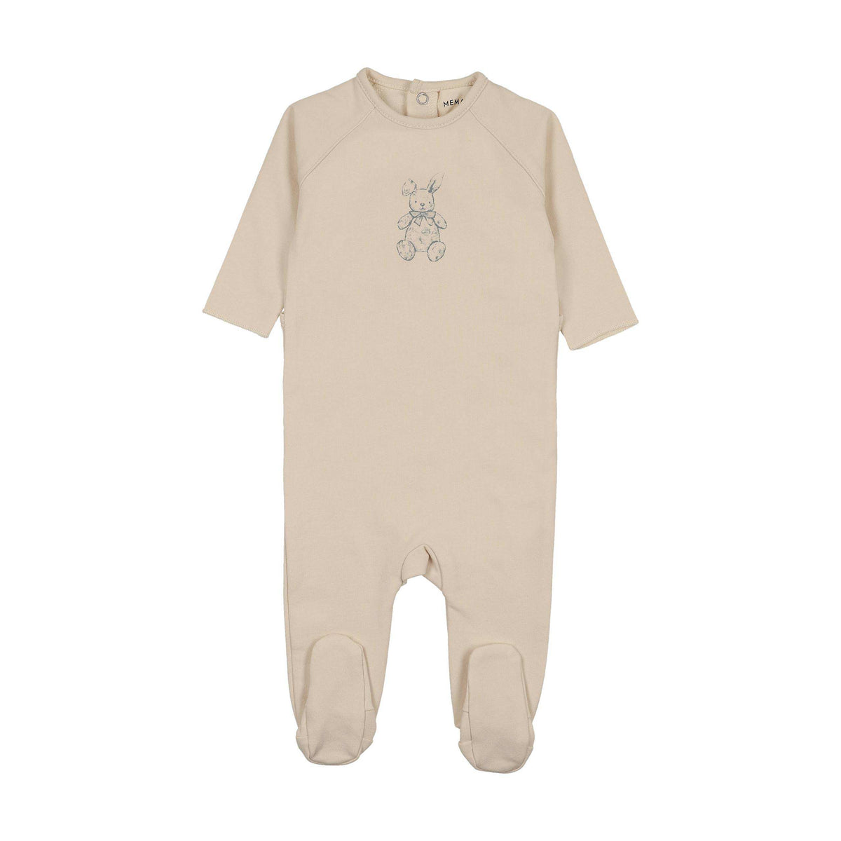 Mema Knits VINTAGE BUNNY PRINT FOOTIE