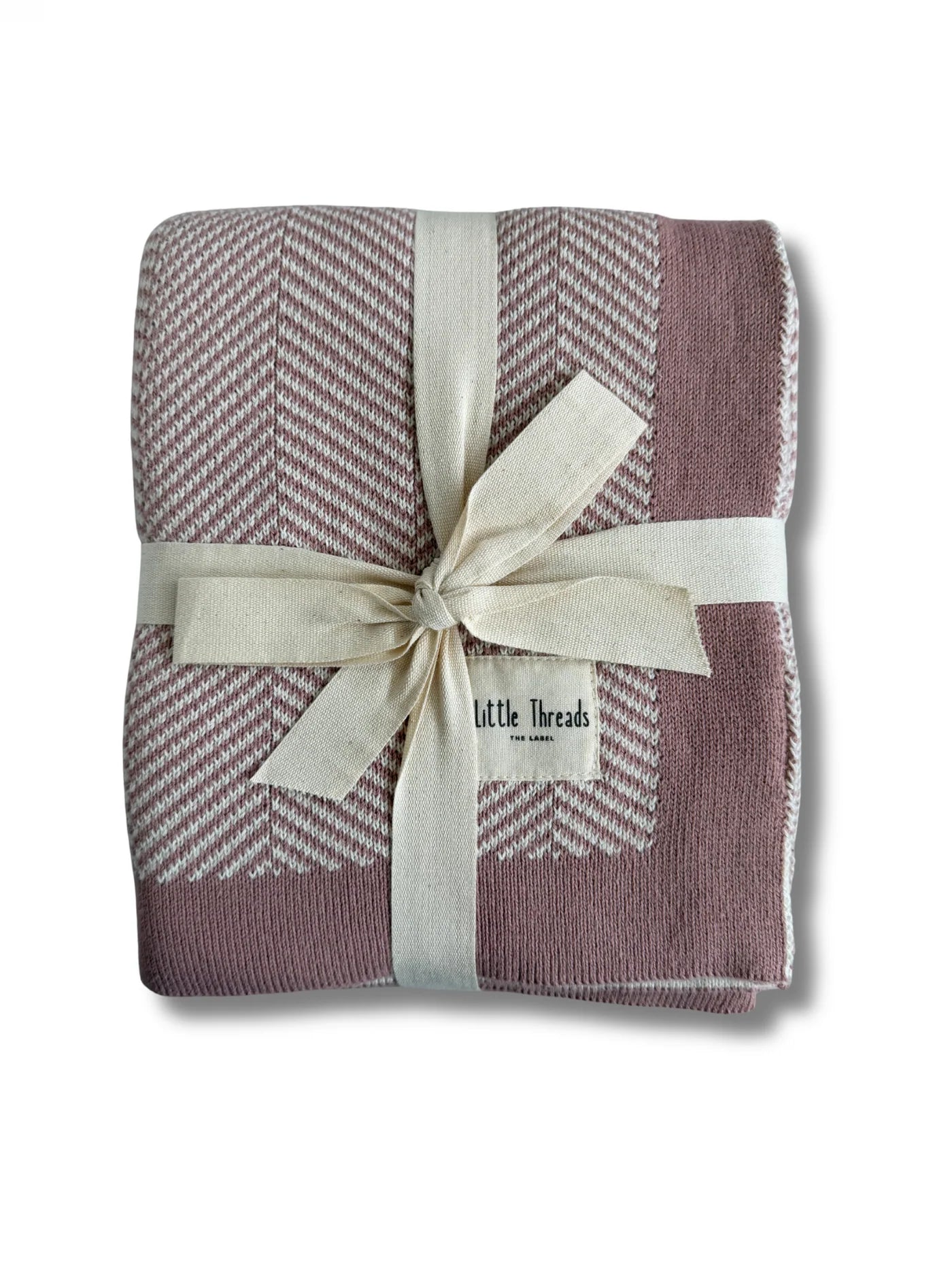 Little Threads Herringbone Knit Blanket
