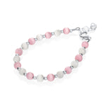 Crystal Dream - dream White and pink pearl bracelet