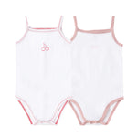 Petit Clair - Baby Spaghetti Strap Bodysuit White With Detail