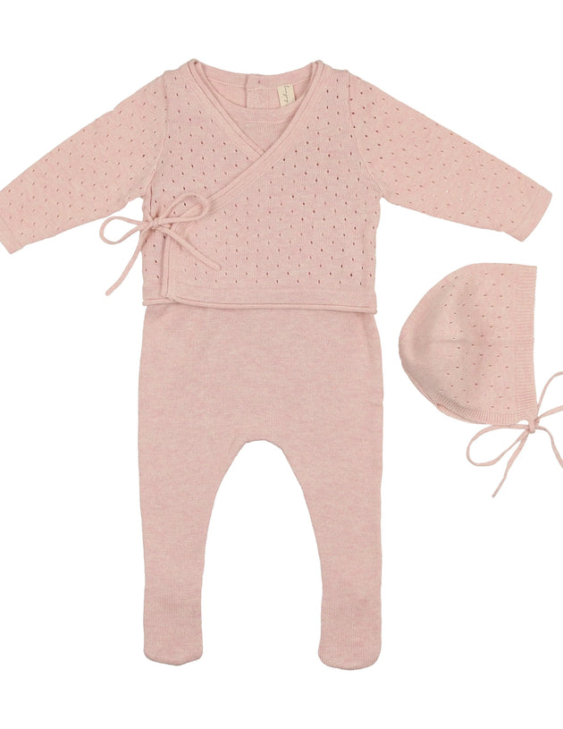 Bonjoy Baby - Knit Overlay Stretchie + Bonnet