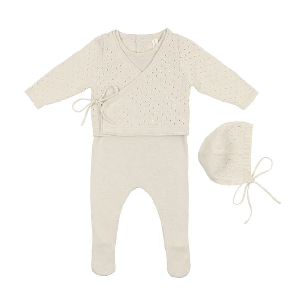 Bonjoy Baby - Knit Overlay Stretchie + Bonnet