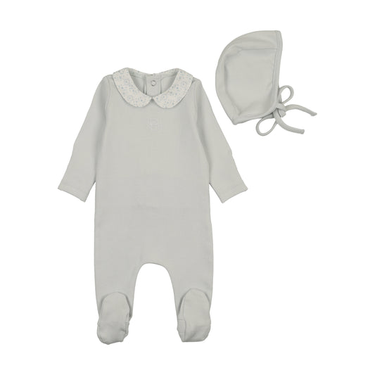 Bee & Dee B Collar Footie/Bonnet