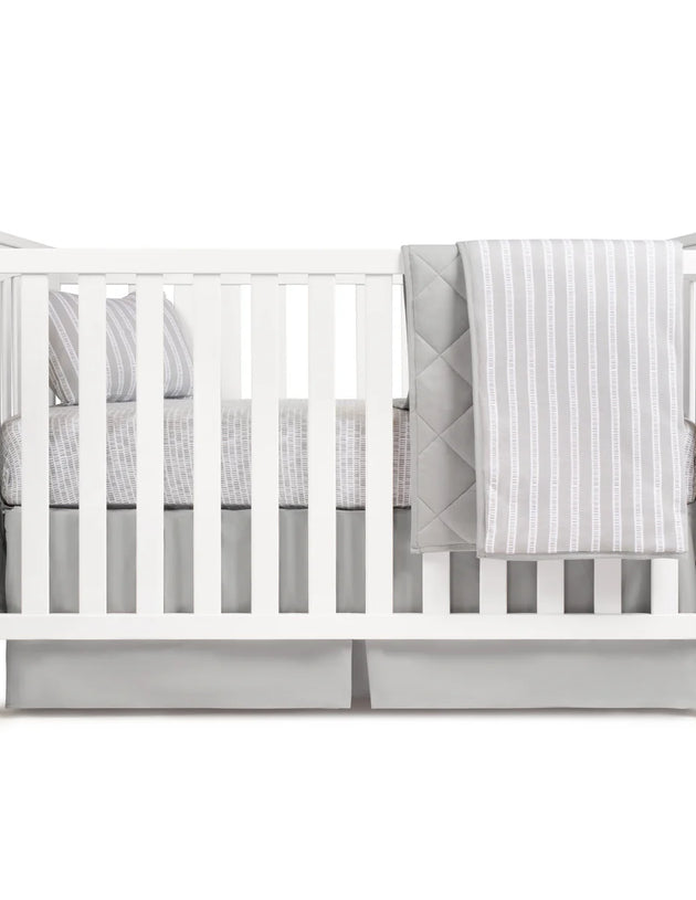 Ely's & Co. - Crib Set 4 Piece: Crib Sheet + Quilted Blanket + Skirt + Pillow Case