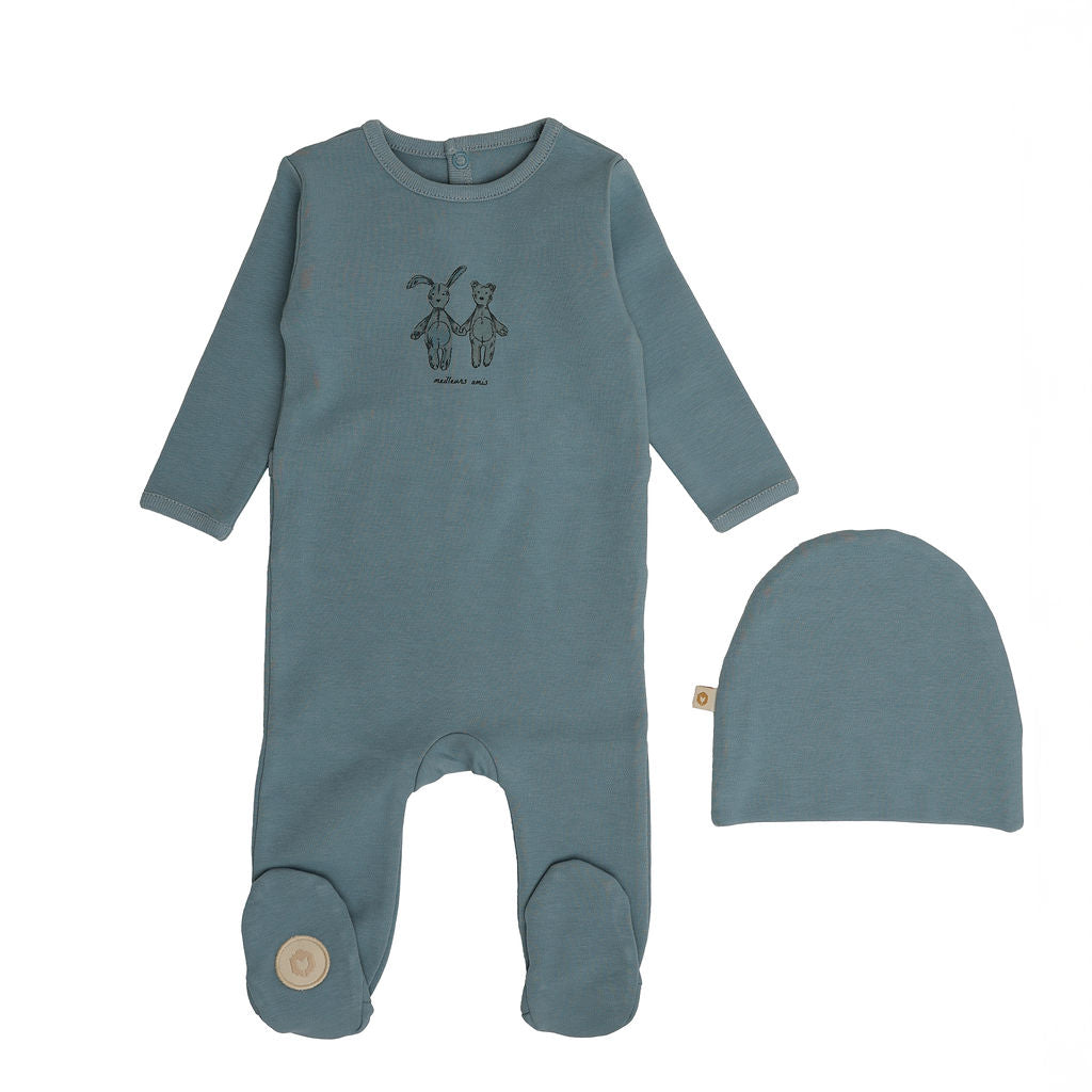 Mon Tresor Best Friends Footie & Hat