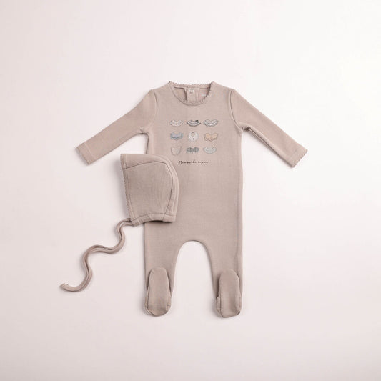 Bee & Dee Bib Collection Footie/Bonnet