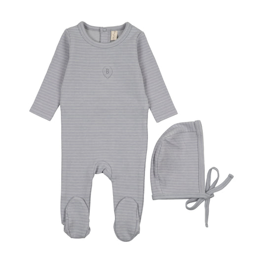 Boys Knit Vest Footie and Bonnet