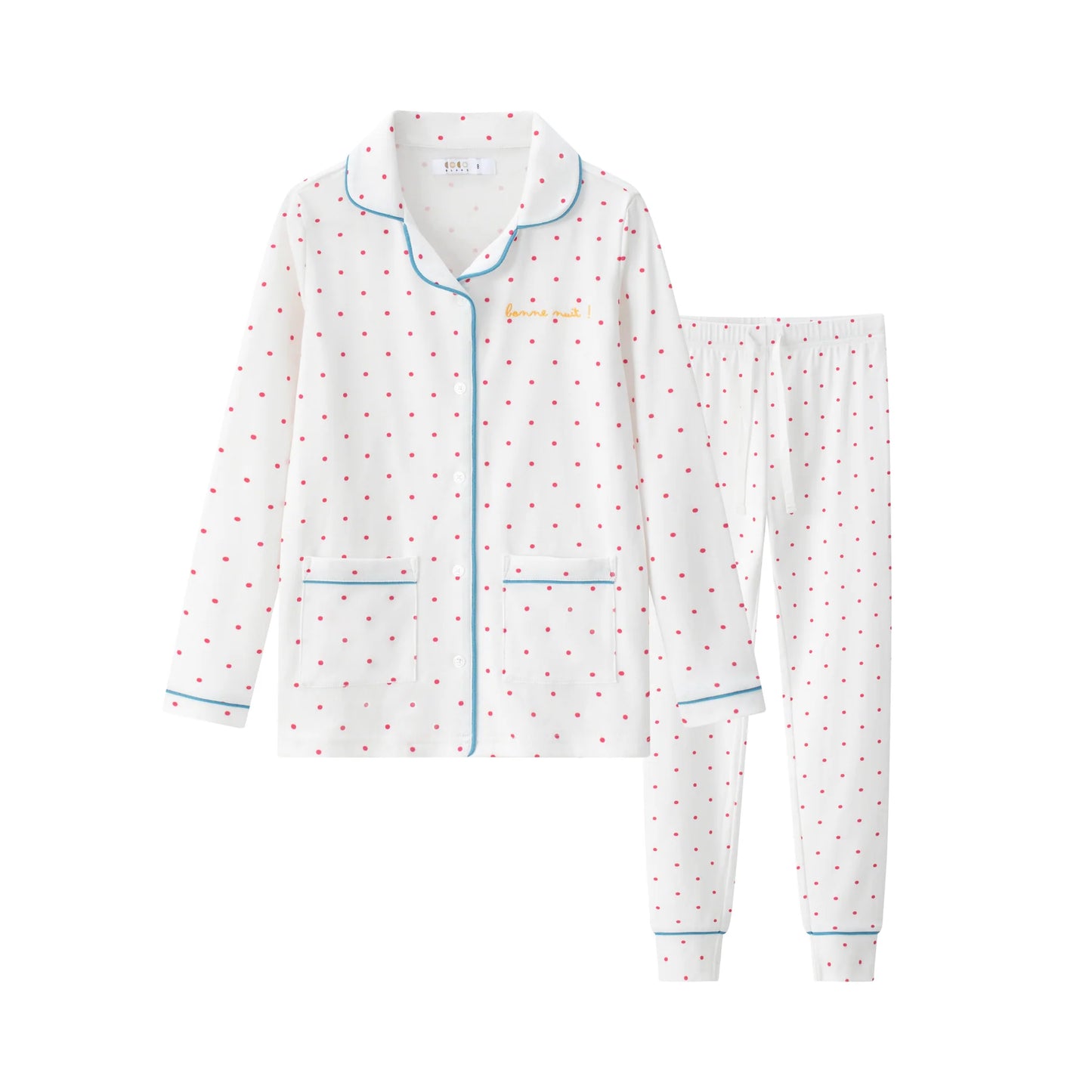 Coco Blanc Polka Dot Long PJ