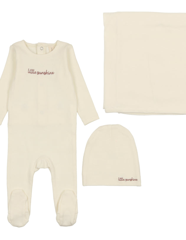 Lil Legs - Cotton Word Layette Set