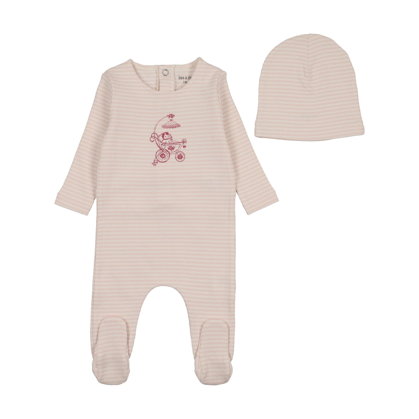 Bee & Dee Carriage Sketch Footie/Beanie