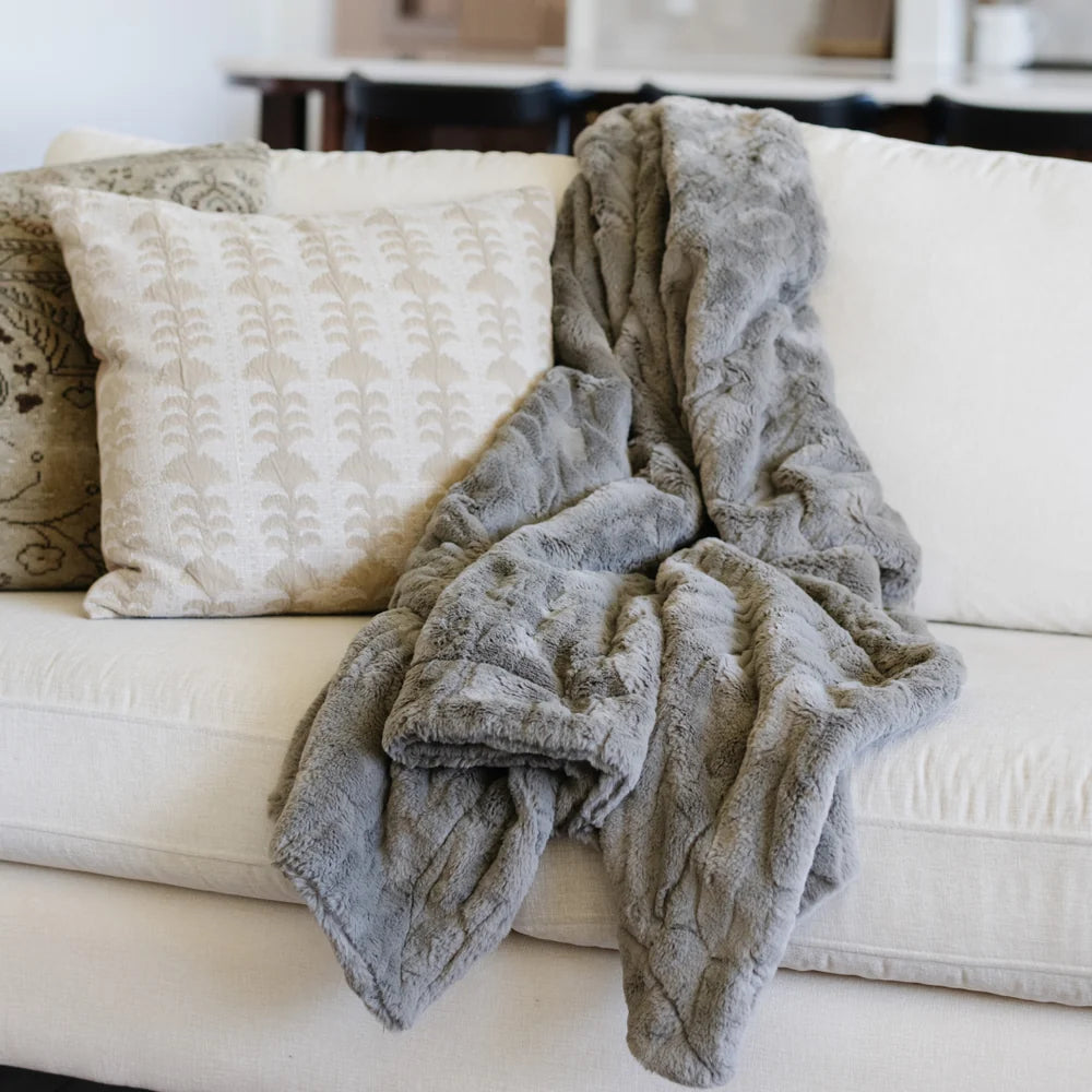 Saranoni Patterned Faux Fur Throw Blankets