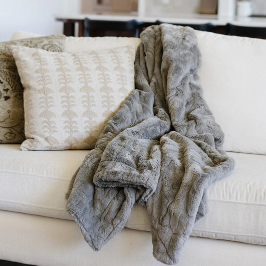 Saranoni Patterned Faux Fur Throw Blankets