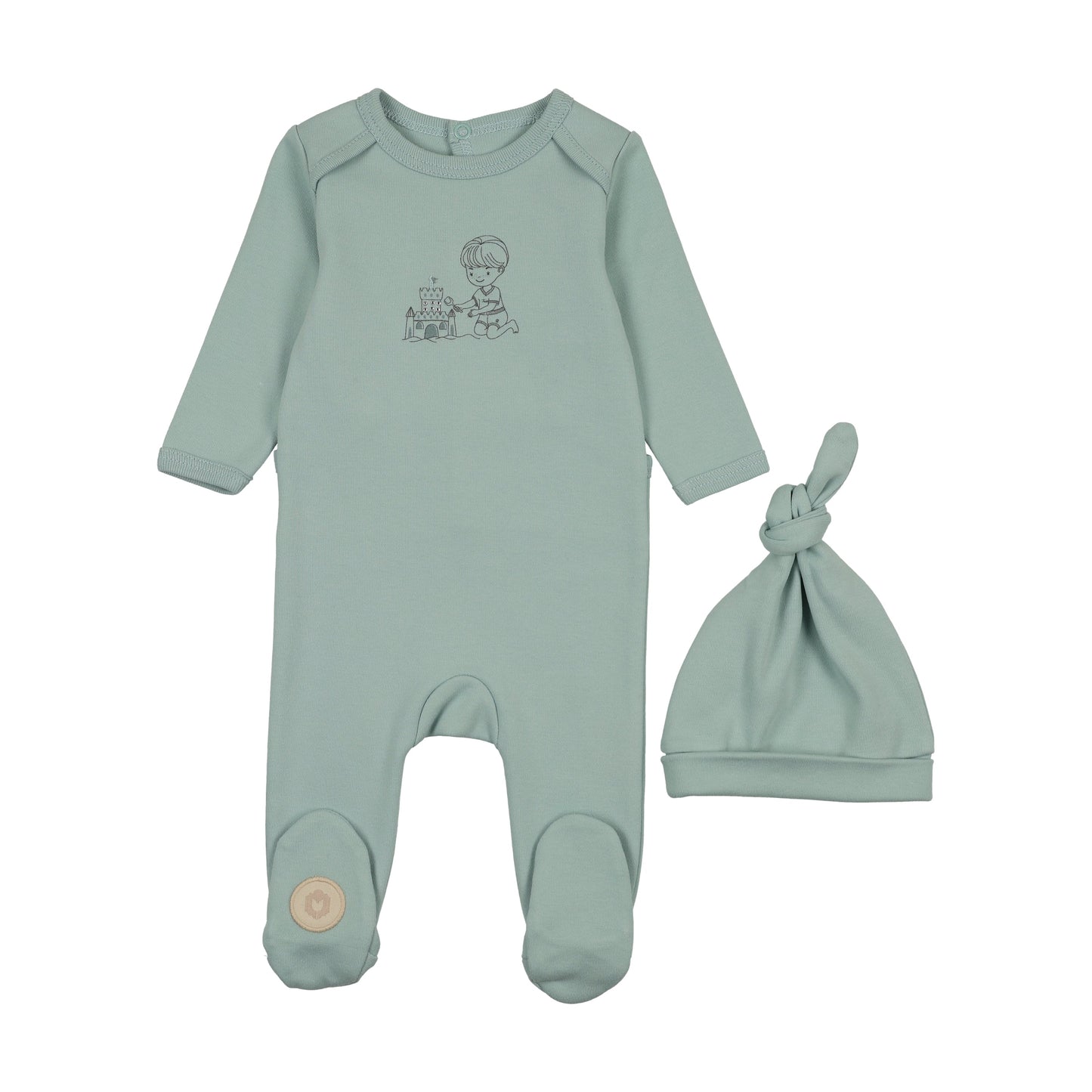Mon Tresor Castle Cutie Boys Footie & Hat Set