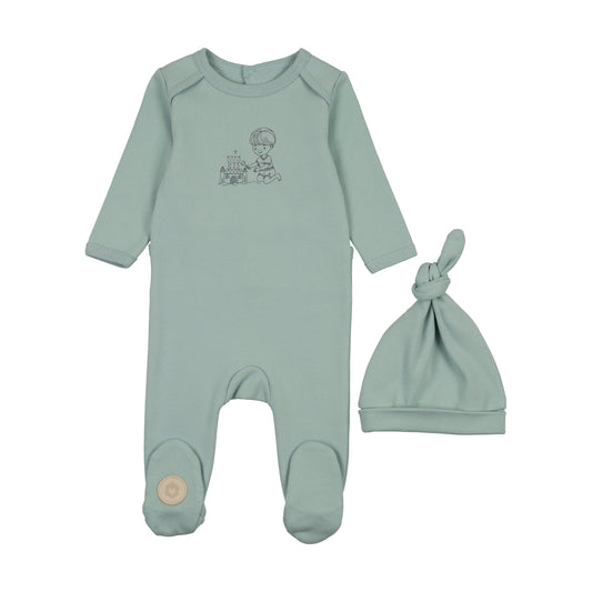 Mon Tresor Castle Cutie Boys Footie & Hat Set