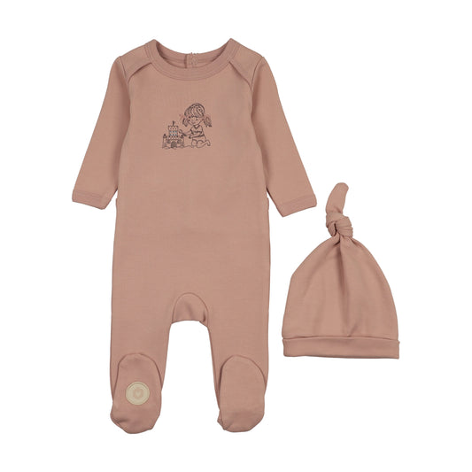 Mon Tresor Castle Cutie Girls Footie & Hat Set