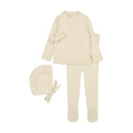 Coco Blanc - Knit Baby Set + Bonnet