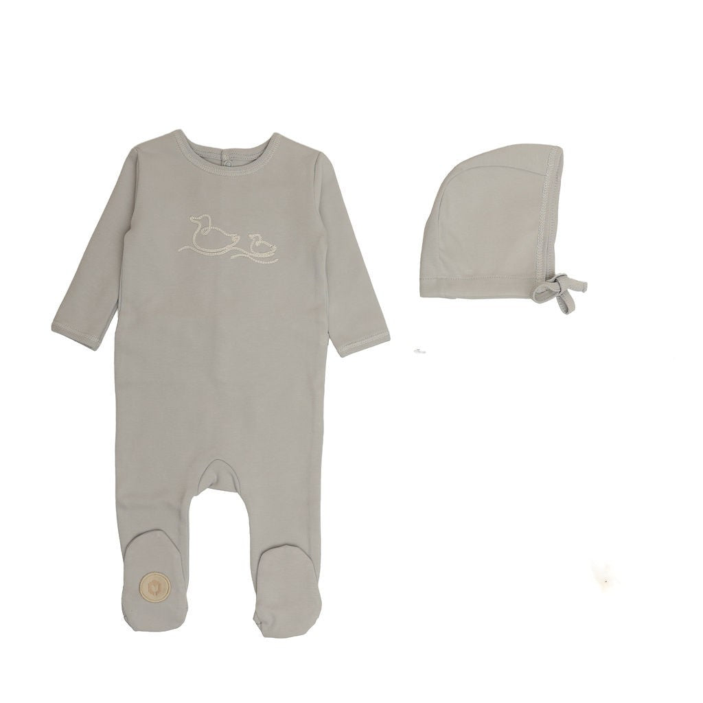 Mon Tresor Corded Charms Footie & Hat Set