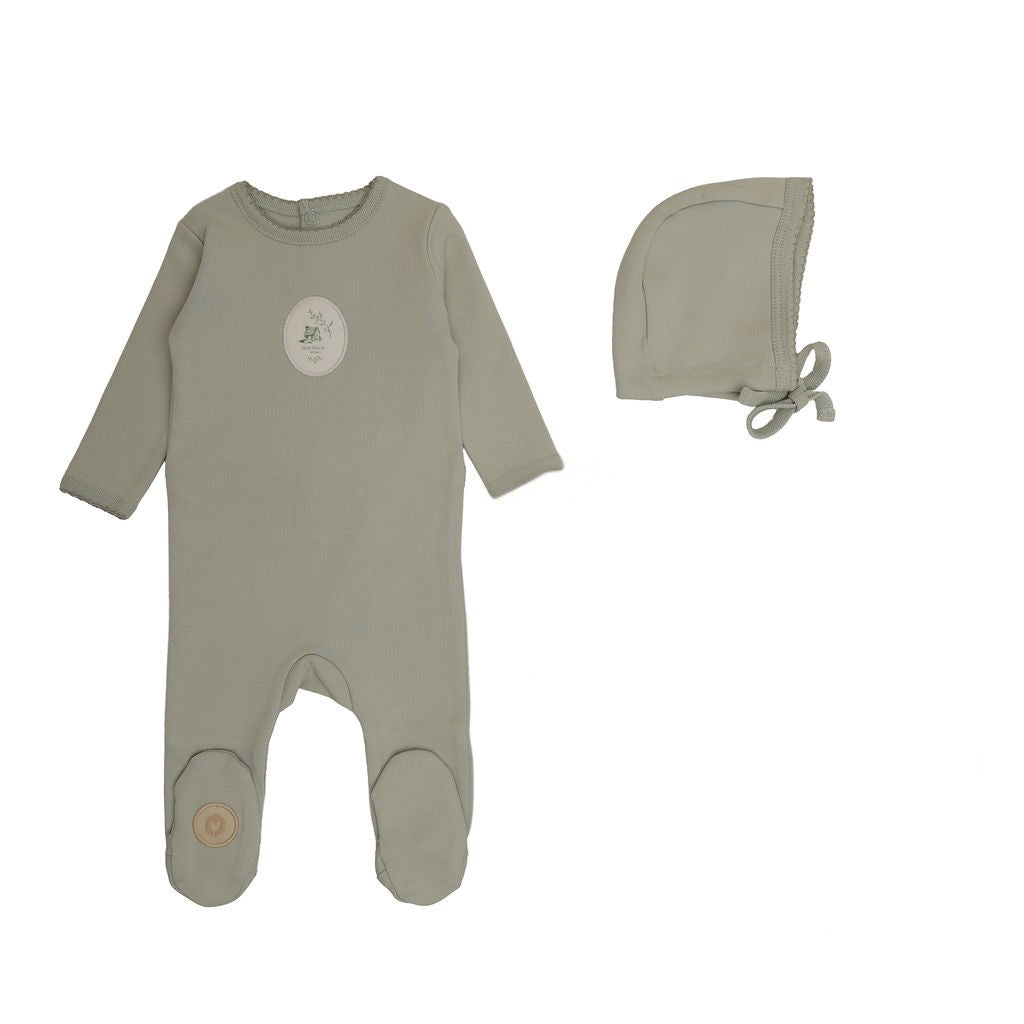 Mon Tresor Cottage Comfort Footie & Hat Set
