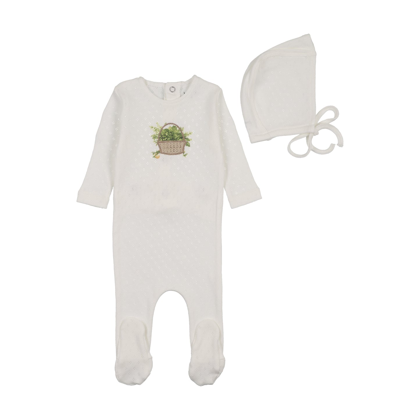 Bee & Dee Crochet Basket Footie/Bonnet