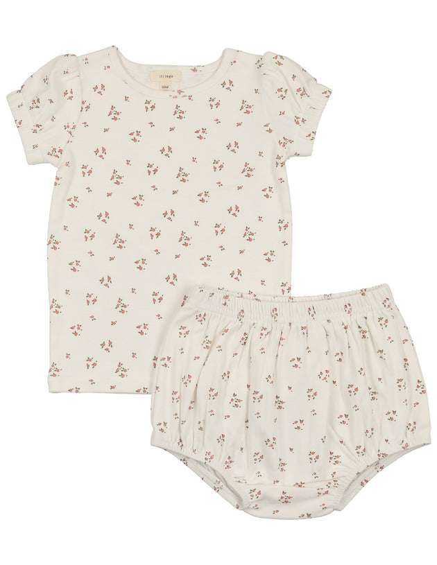 Lil Legs - Dainty Floral Short Sleeve Set