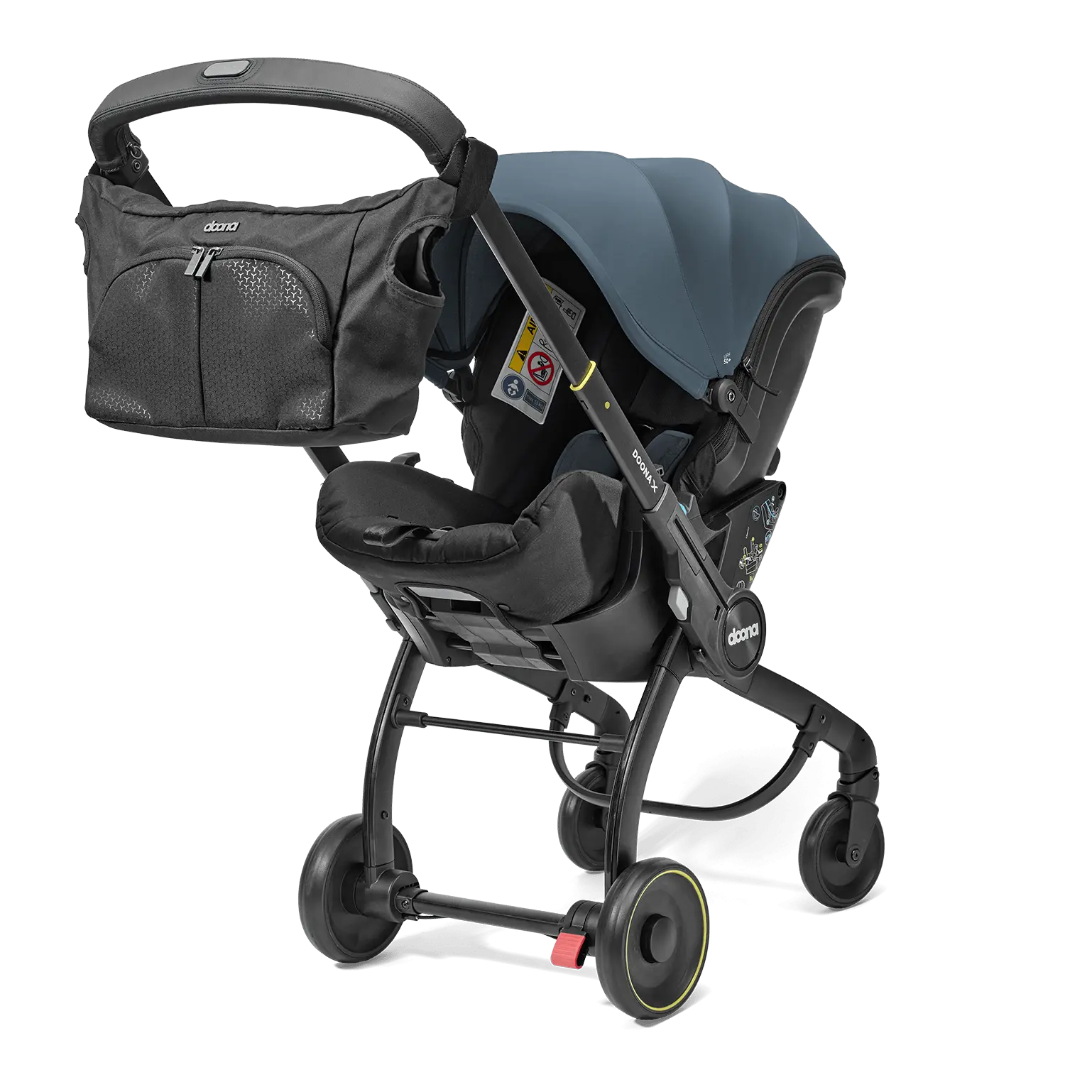 doona bag for stroller Doona Essentials Bag for Convertible Car Seat and Stroller, Nitro Black