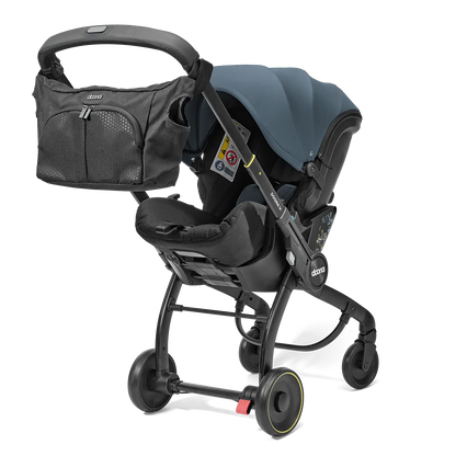 doona stroller storm grey Doona Essentials Bag for Convertible Car Seat and Stroller, Nitro Black