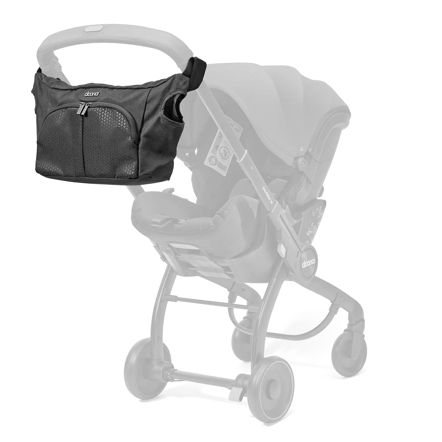 bag for doona stroller Doona Essentials Bag for Convertible Car Seat and Stroller, Nitro Black