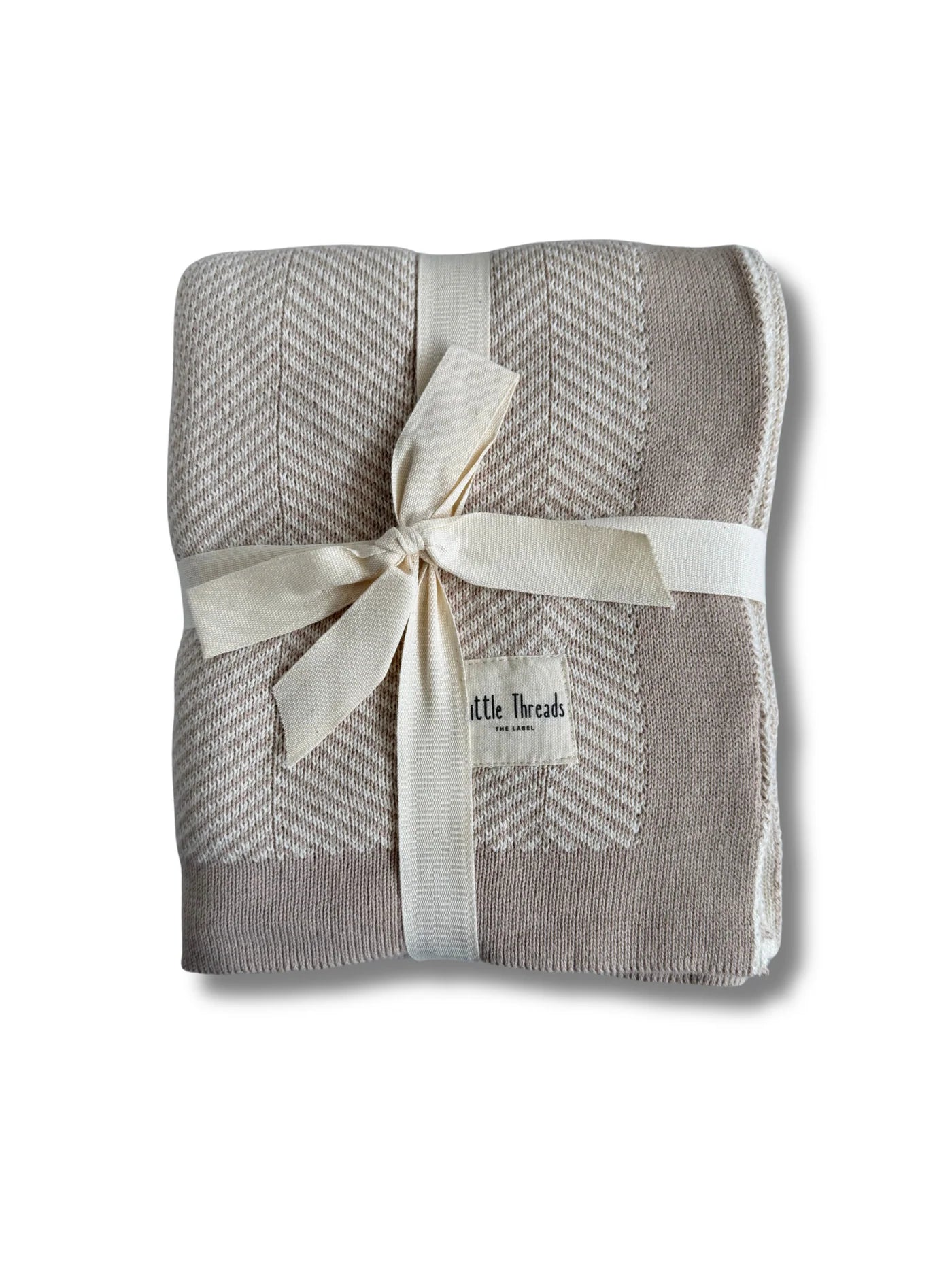 Little Threads Herringbone Knit Blanket