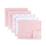 Ely's & Co. - Waterproof Reversible Jersey Cotton Burp Cloths 5 Pack