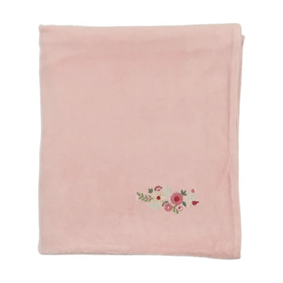 Bee & Dee - Embroidered Flowers Blanket