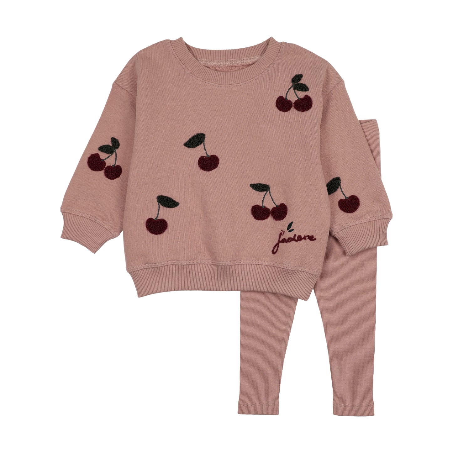 Lil Legs CHERRY PATCH SWEATSHIRT SET