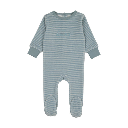 Lil Legs VELOUR STRIPE FOOTIE