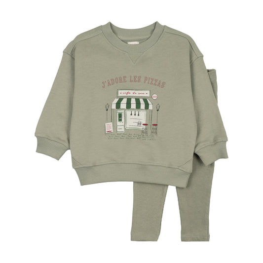 Lil Legs CAFE BOY SWEATSHIRT SET