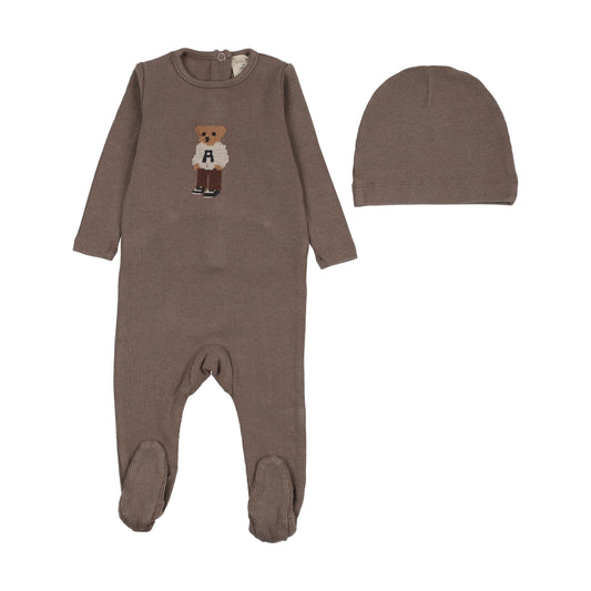 Lil Legs BEAR FOOTIE SET